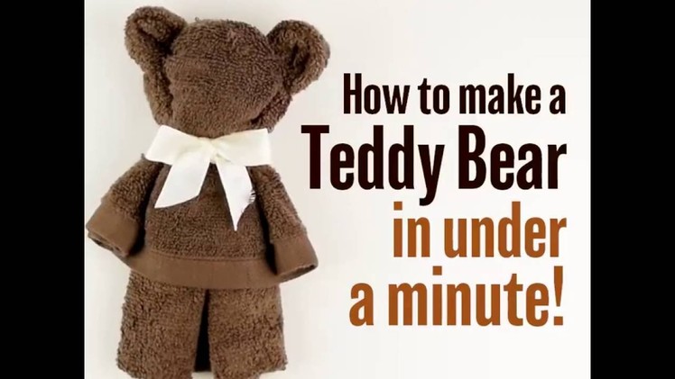 How to make a teddy bear in under a minute!