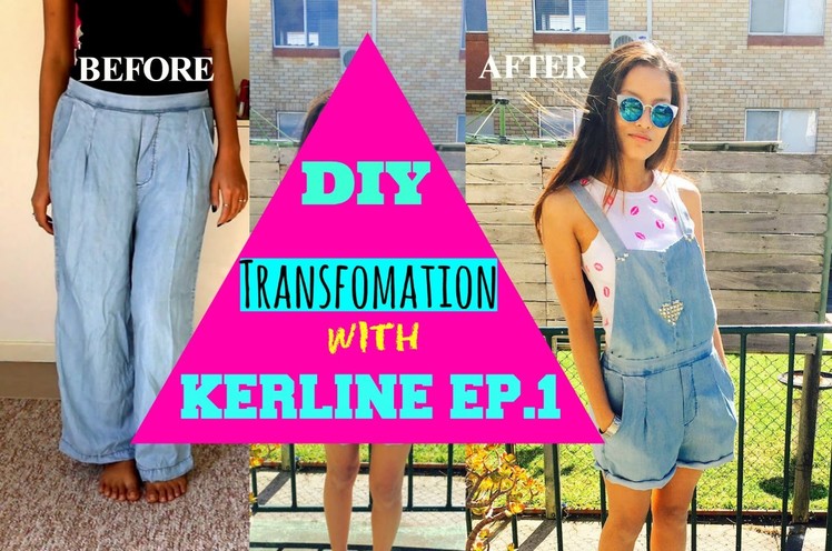 How to make an Overall out of a Trouser I DIY Transformation with Kerline Ep.1