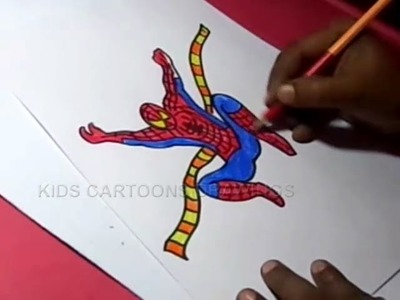 How to Make Handmade SPIDERMAN Rakhi Drawing for Kids Step by step