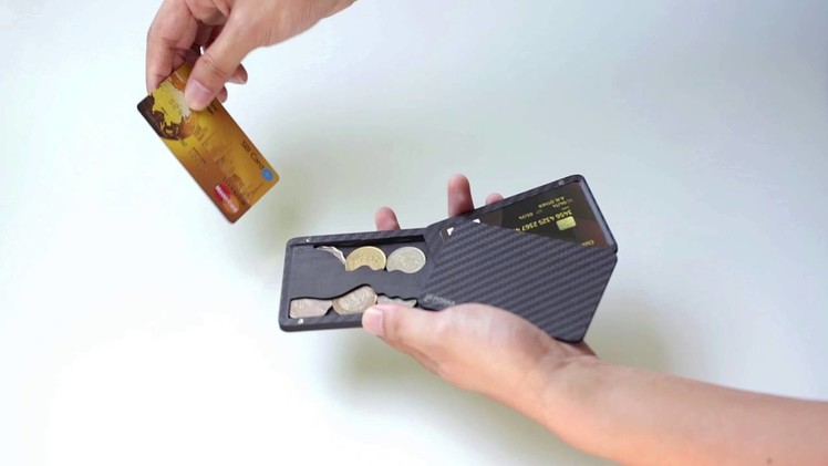 How to put coins in the PITAKA cardholder
