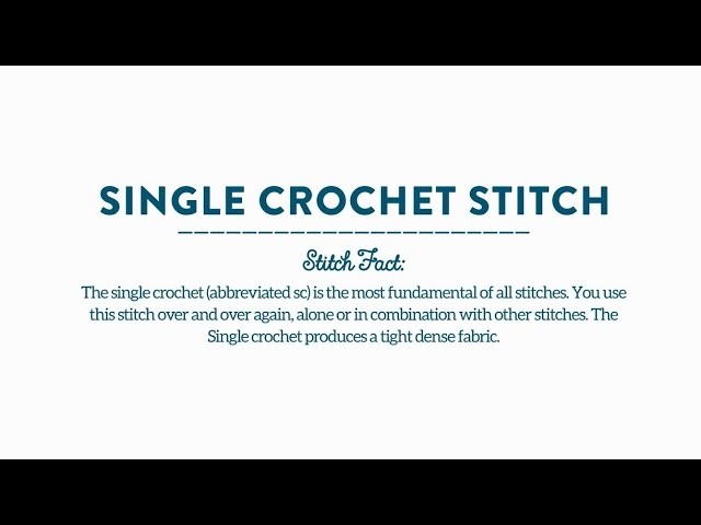 How-To Stitch: Single Crochet Stitch with Commonthread by DMC