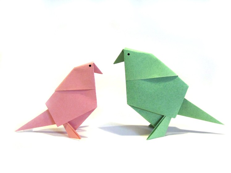 Origami Bird - Easy Origami Tutorial - How to make an easy origami bird