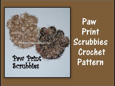 Paw Print Scrubby Crochet Pattern