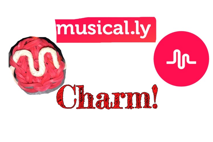 Rainbow loom - Musical.ly Charm!