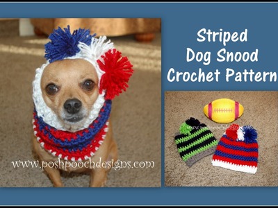 Striped Dog Snood Crochet Pattern