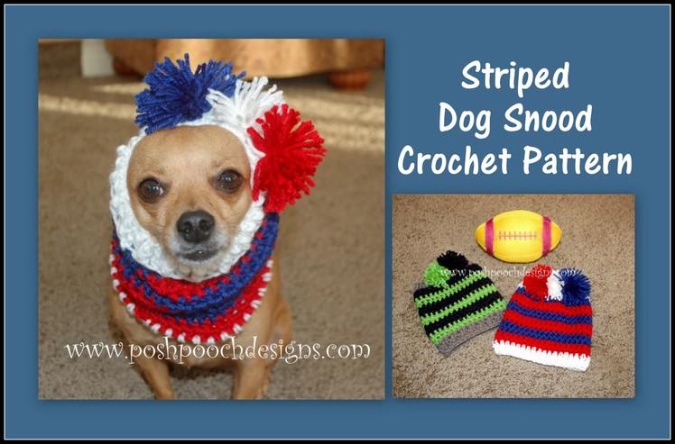 Striped Dog Snood Crochet Pattern