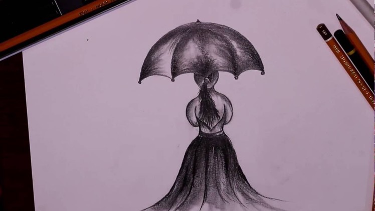 Tutorial: 3 How to Draw a Girl with Umbrella