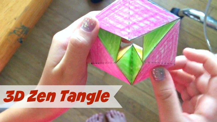 Tutorial: Easy and Fun 3D ZenTangle || DIY Origami Paper Sculpture