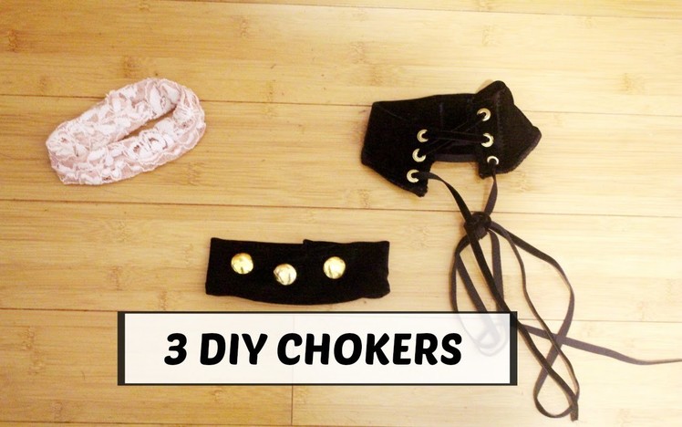 3 DIY CHOKER Necklaces: Black Velvets | White Lace