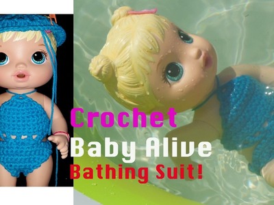 Crochet Basics 126 Baby Alive Free Crochet Pattern Bailey Gets a New Bathing Suit Bikini K.Jolie