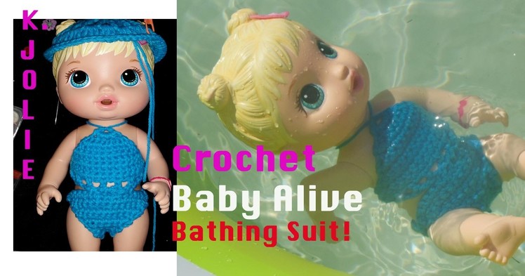 Crochet Basics 126 Baby Alive Free Crochet Pattern Bailey Gets a New Bathing Suit Bikini K.Jolie