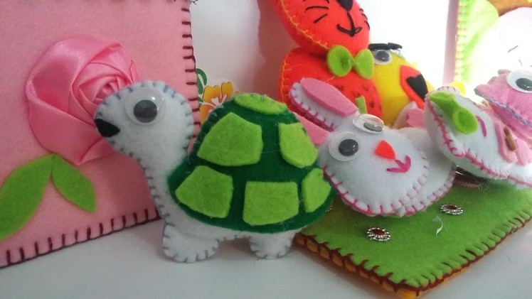 DIY a turtle from fabric (simple & easy) - membuat kura2 dari flanel