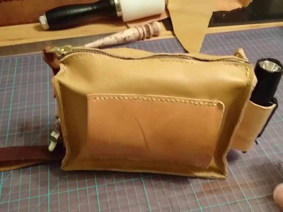 DIY Handmade leather 'man bag'. possibles pouch
