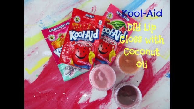 DIY Kool-Aid Coconut oil Lip Gloss