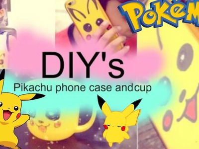 DIY- POKEMON PIKACHU PHONE CASE + PIKACHU CUP |creativeQ