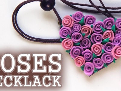 DIY Roses Necklack - Polymer Clay Tutorial
