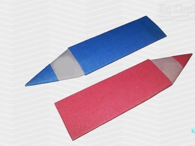 DIY: Simple Origami "Pencil" Bookmark (Easy) -Paper Art | Happy Teacher's Day