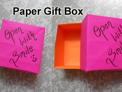 DIY small gift box with paper | last minute gift wrapping idea