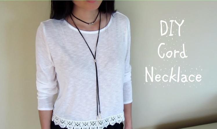 DIY: Suede Cord Necklace