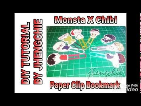 DIY TUTORIAL KPOP Paper Clip Bookmark ft. Monsta X chibi
