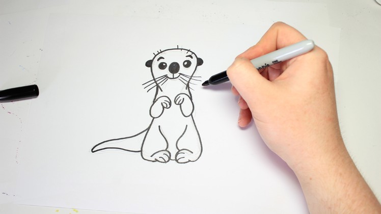 Easy How To Draw A Otter From Finding Dory For Kids