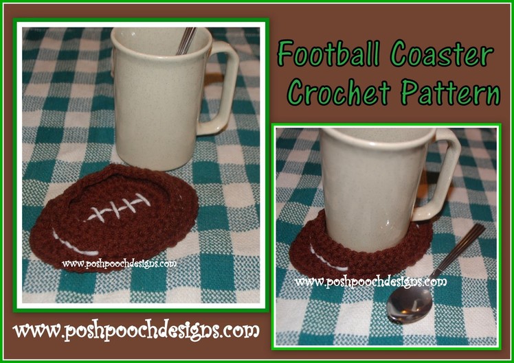 Football Coaster Crochet Pattern