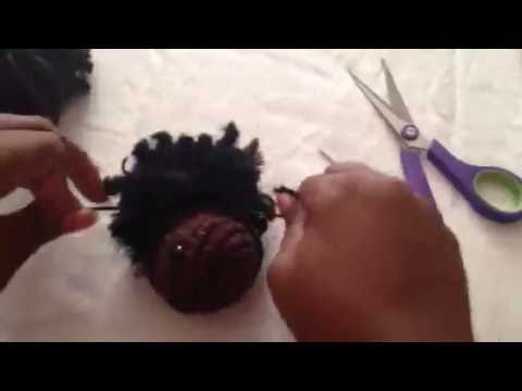 How to add Afro Puffs to Crochet Doll