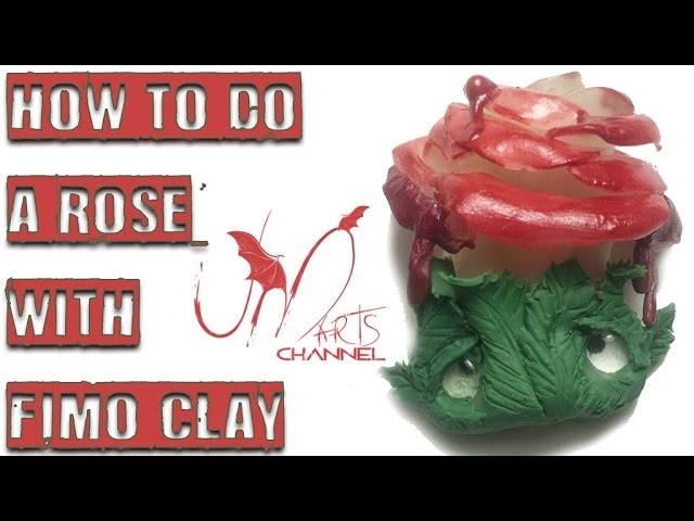 How to do a Rose with Fimo, Cold Porcelaine or Sugar Paste Fondent - Polymer Clay - Tutorial - DIY