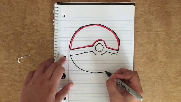 How to draw a pokeball!!!