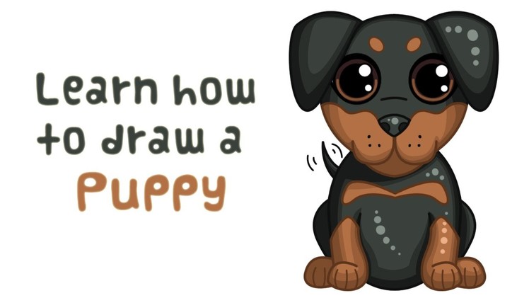 How to draw a Puppy | Step by Step Drawing