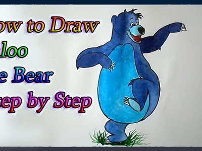 How to Draw Baloo the Bear Step by Step from The Jungle Book