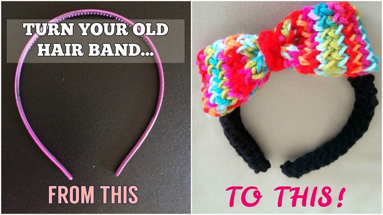 How to loom knit a hair band with bow