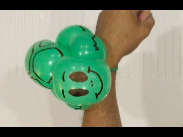How to make a fat turtle bracelet -  balloon animal tutorial