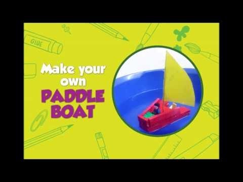 How To Make A Rubber Band-Powered Paddle Boat | DIY art & craft videos for kids from SMART