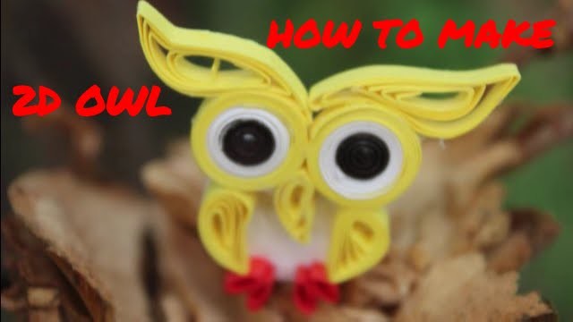 How to make Owl 2d miniature in quilling| BASIC | PQP #003