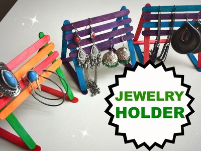 How To Make Popsicle Sticks Jewelry Holder - DIY