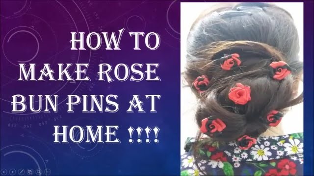 HOW TO MAKE ROSE BUN PIN AT HOME IN LESS THAN 3 MINUTES!!!