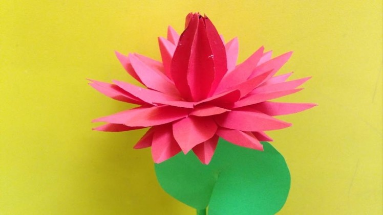 How to make water lily paper flower | Easy origami flowers for beginners making | DIY-Paper Crafts