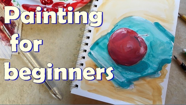 How to paint an apple. Shading Blending Drawing lessons. Painting for beginners. Apple Journa lPage