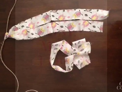 How to tie fabric strips on a garland banner