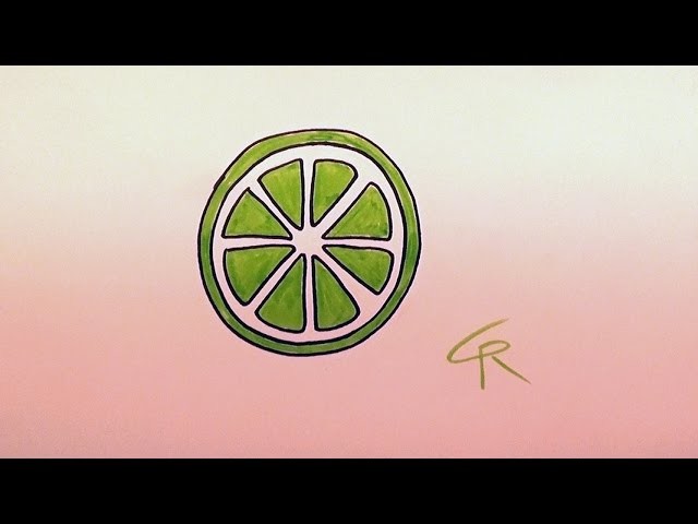 Learn How To Draw A Citrus Slice -- iCanHazDraw!
