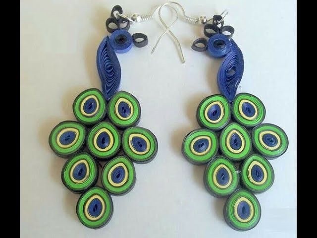 Making Ear Rings With Quilling Paper