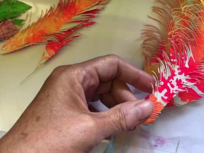Paper feathers inspired by Secret Soto