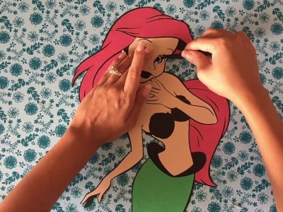 The Little Mermaid Ariel |Color With Paper| SVG| BubbiePop Coloring Book