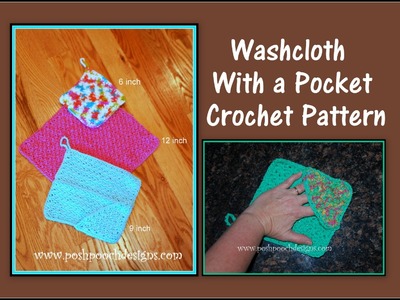Washcloth with a Pocket Crochet Pattern
