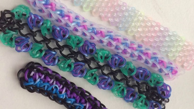 4 Random Rainbow Loom Bracelets (Not my own designs)