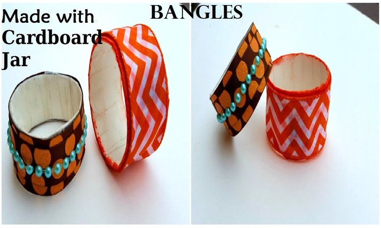 Bangles made with cardboard jar | Simple easy unique #bangle DIY