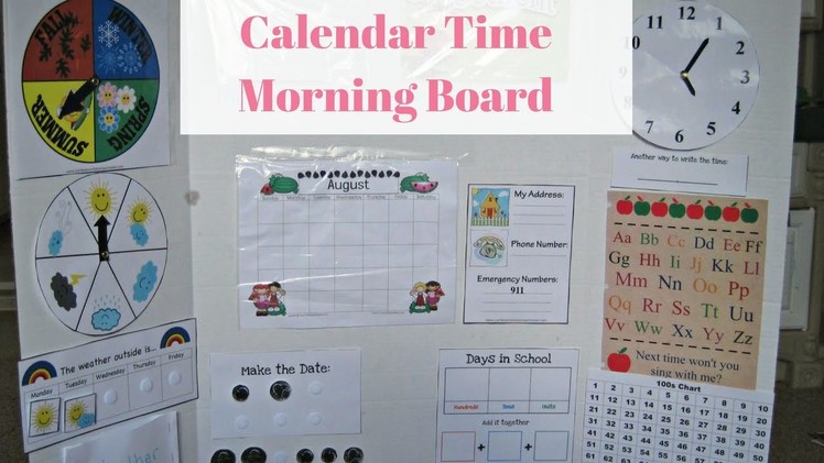 DIY Calendar Time Morning Board for Preschool and Kindergarten