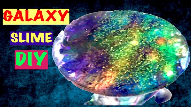 DIY GALAXY SLIME !! Make Glitter Slime-Clear Galaxy Slime