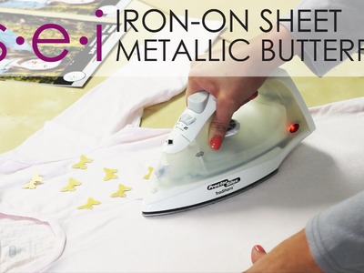 DIY Iron-On Transfer : SEI Metallic IRON-ON SHEET.Butterflies